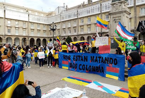 GALIZA: Concentración en apoyo a la lucha del pueblo colombiano