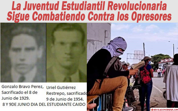 8 y 9 De Junio: La Juventud Estudiantil Revolucionaria Sigue Combatiendo Contra los Opresores