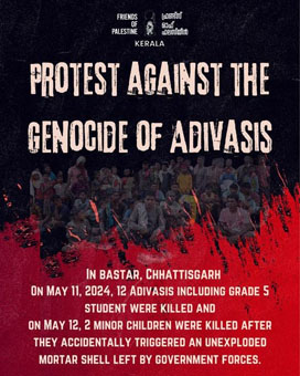 India: ¡Protesta contra el genocidio de los Adivasis!
