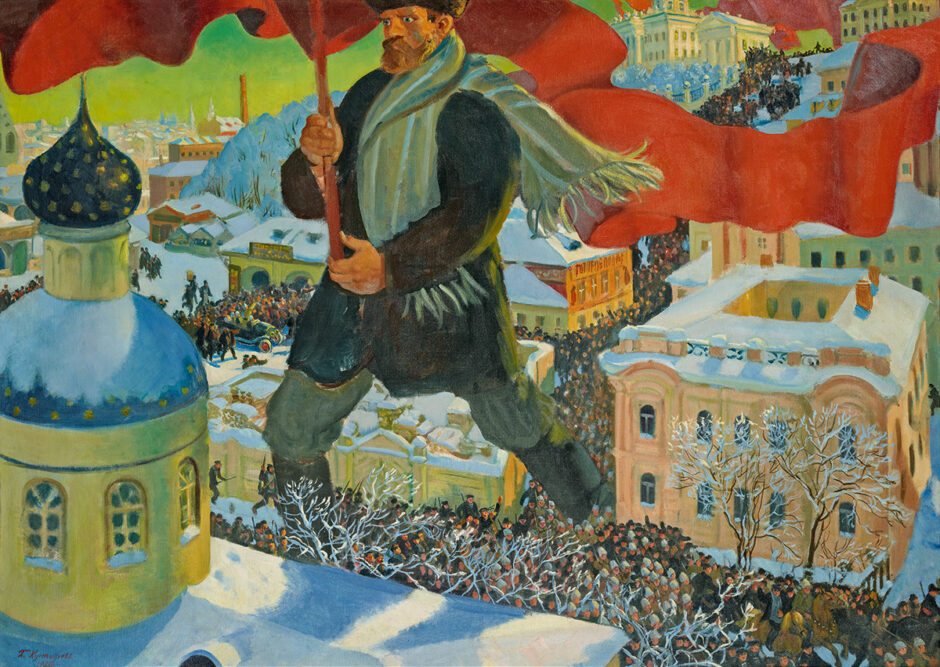 El Bolchevique- de Boris Kustodiev-1920