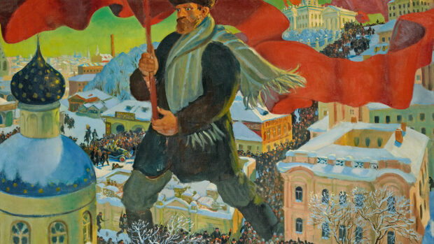 El Bolchevique- de Boris Kustodiev-1920