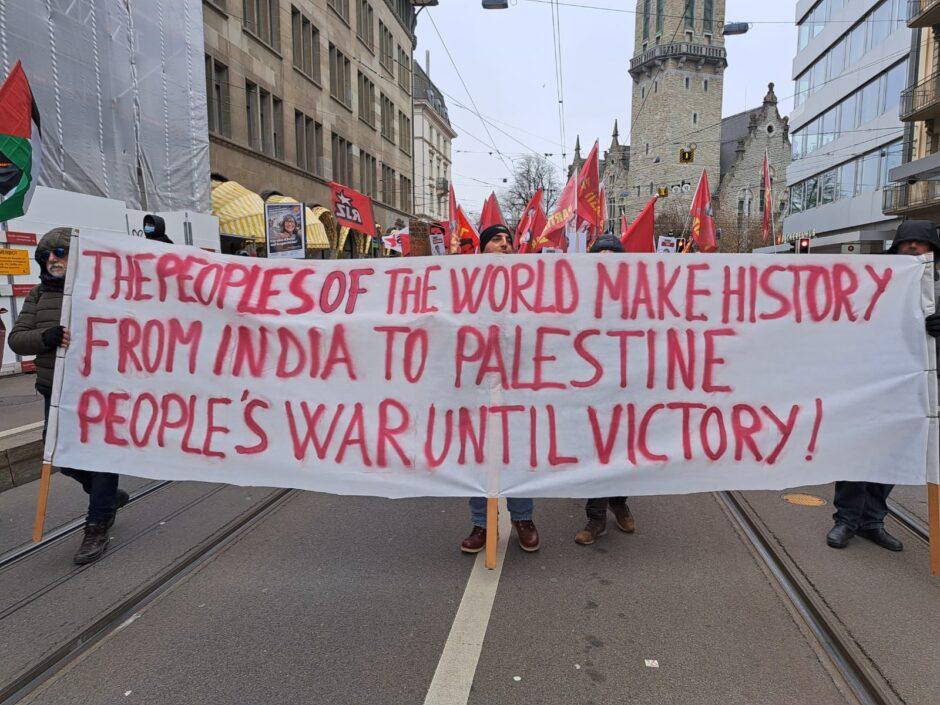 Imágenes del Día Internacional de Acción contra la Operación Kagaar en Zúrich, 28 de marzo 2