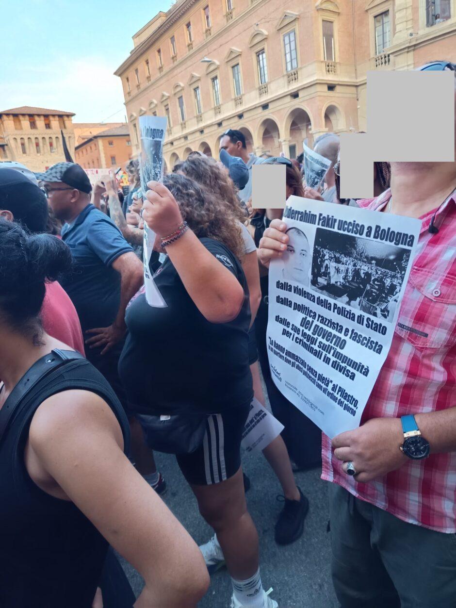 Bologna: con una multitudinaria y decidida manifestación, exige justicia para Abderrahim Fakir 10